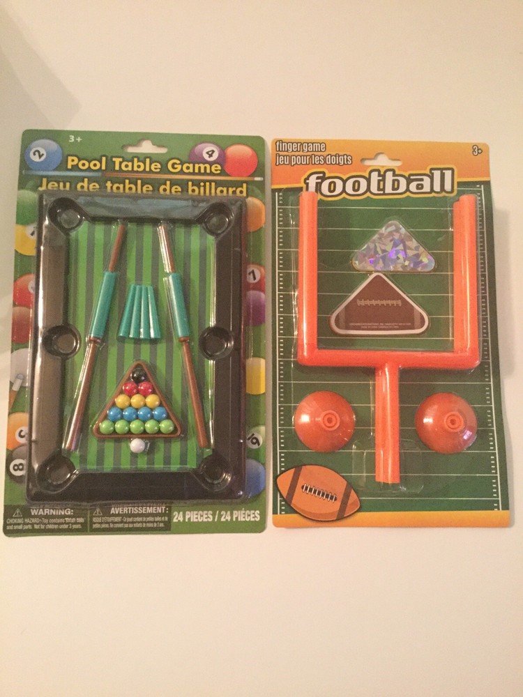mini pool table game football finger game bundle new