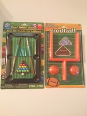 mini pool table game football finger game bundle new