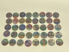 Vintage Set Of “40” LOONEY TUNES HOLOGRAPHIC TAZOS (POGS) /SABRITAS MEXICO 1994