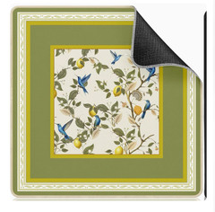 Mahjong Mat, 31.5×31.5 Inches Mahjong Mat for Table Green Fruit