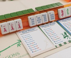 Maison Lude Mahjong Limited Edition 160 Tile Set Premium Mat, Leather Bag SEALED