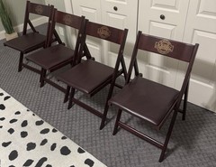 Scrabble Collector’s Edition 1991 Franklin Mint Folding Chairs 1 Of 4
