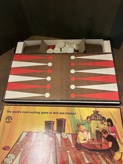 1973 Deluxe Backgammon / Checkers Game -Vintage! Missing 1 Dice And 1 Checker.