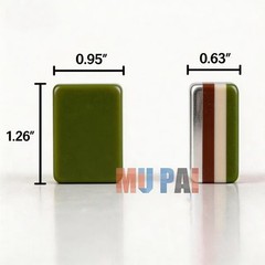 NEW! Vibrant Layered Mahjong Tiles – Full American Set 160Tiles – dark green/