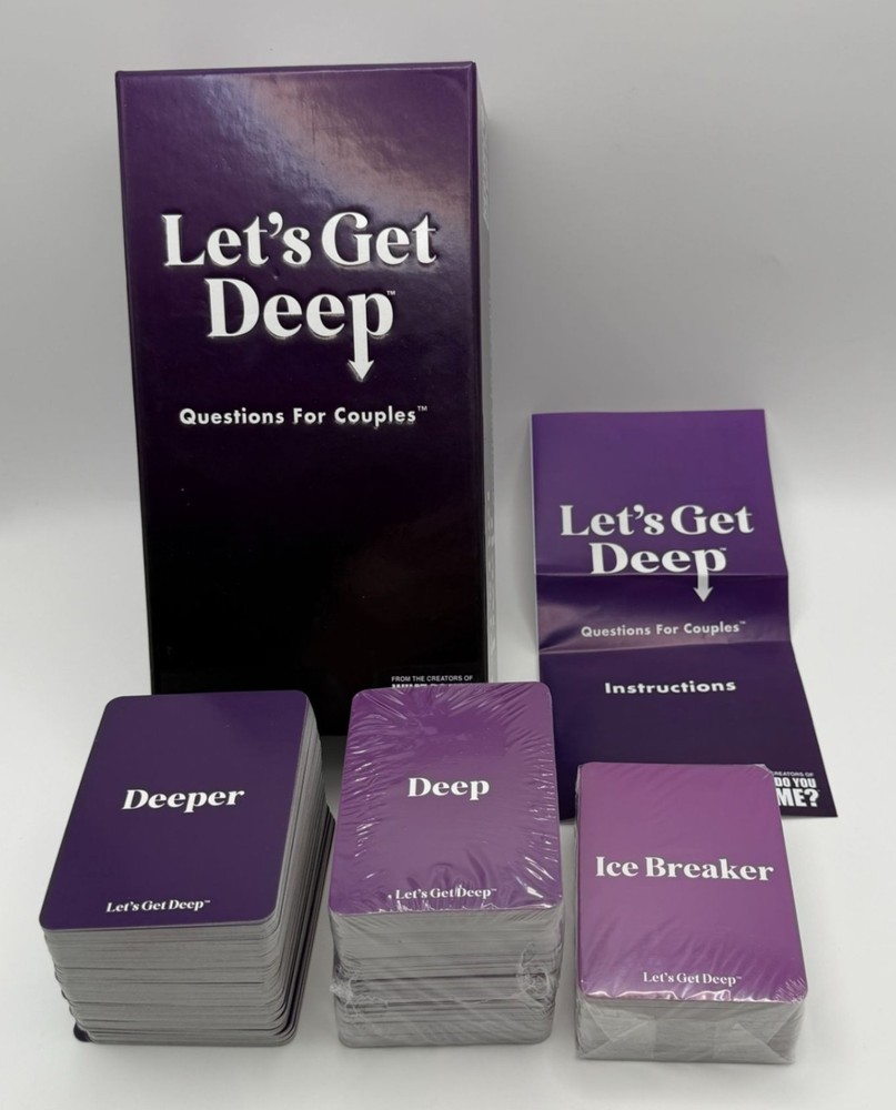 Lets Get Deep Card Game Questions For Couples Adult Party Game Date Night