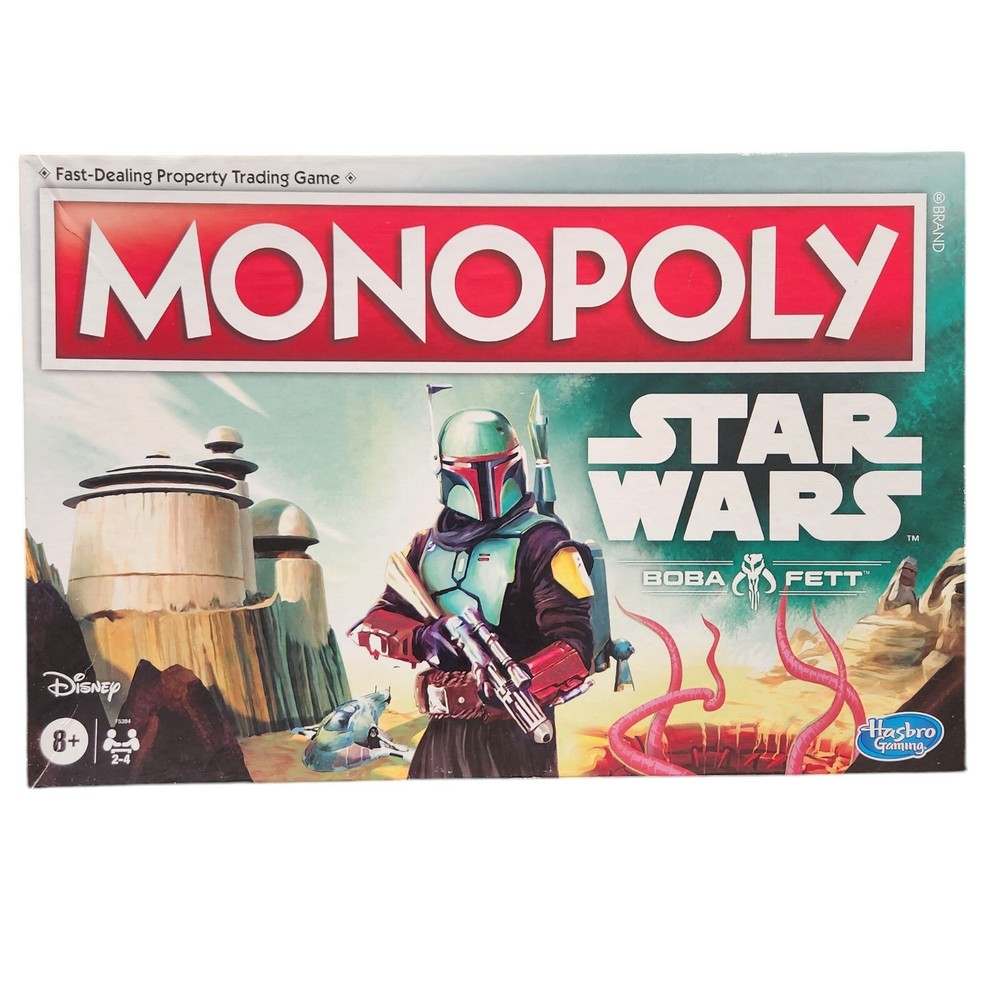 Star Wars Monopoly Boba Fett Edition Board Game 2022 Movie Figures Memorabilia