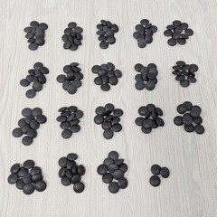 Go Stones Clam Shell 173pcs Size31 Nachiguro Black 183pcs & Go Bowl Set Japan