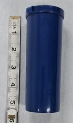 Vintage 1990s POG Milkcaps Storage Tube Blue Plastic Carry Case Holder 5.25″