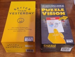 WHAT DO YOU MEME GAMES: Better Than Yesterday Challenge & Puzzle Vision SEALED!