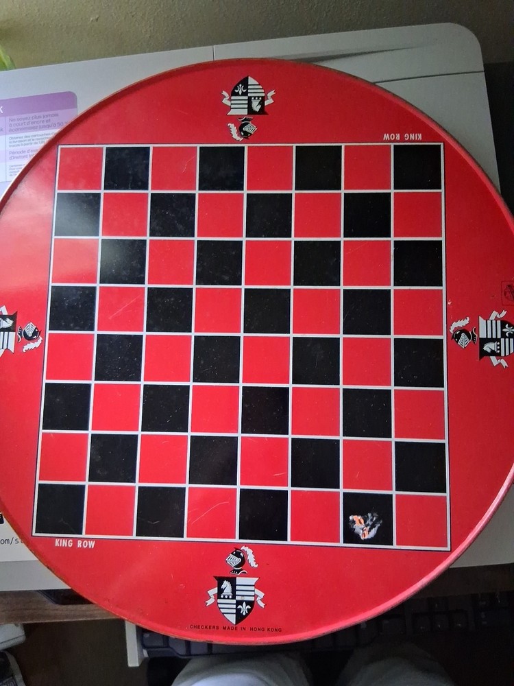 Ohio Art Chinese Checkers & Marbles Round Metal Board Tin Litho 12” HONG KONG