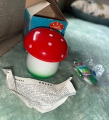 Dan Dee Tiddly Winks Plastic Red Mushroom Game Box Instructions 1969 Hong Kong