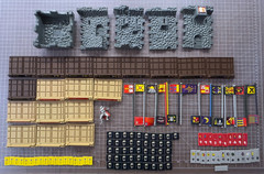 Battle Masters Board Game Parts Lot -Milton Bradley Vintage – 130 pieces – Tower