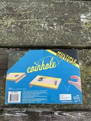 Hasbro Coinhole Game Tabletop Coin Bouncing Cornhole Party Quarter Drinking Game