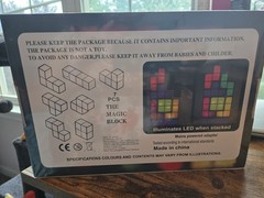 The Magic Block, NEW/Sealed, Brick Game, LED Light, Multicolor, 7 Pieces