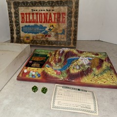 Vtg 1956 You Can Be A Billionaire Board Game 2-4 Players Happy Hour 9-100 Ages