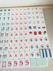 Ultra Portable 160 Mint Acrylic American Mahjong Dragon Floral fast shipment