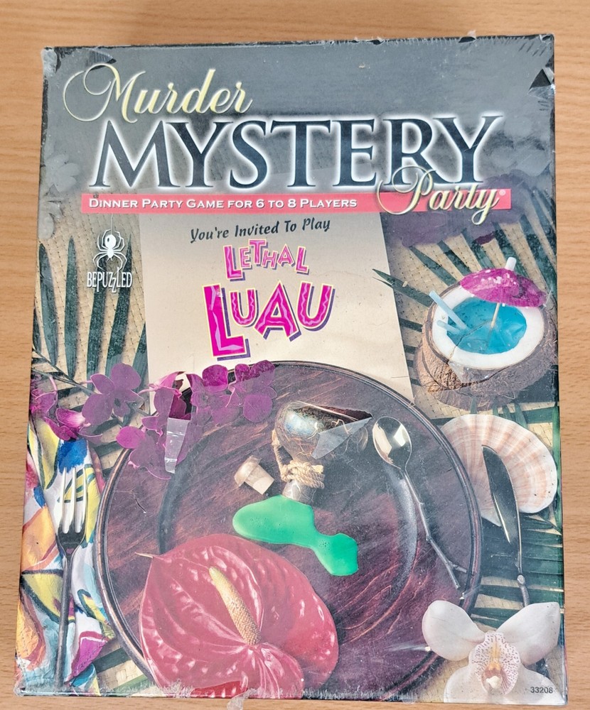 Murder Mystery Party Lethal Luau Dinner Party Game 6-8 Players Sealed – 2003