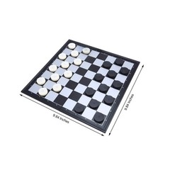 Magnetic Travel Checkers Board Game Set with Folding Board Family Educational…