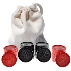 WE Games Old School Red and Black Wooden Checkers Set -12 in.
