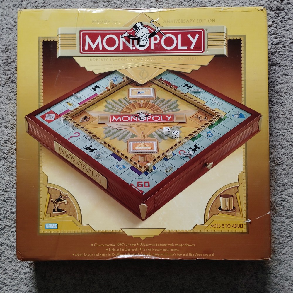 2005 Monopoly 70th Anniversary Premiere Edition Hasbro Complete Great Condition