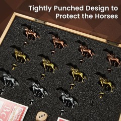 Horse Racing Board Game with 11 Luxury Metal Horses, Horse Race Board Games H…