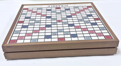 2019 WS GAME COMPANY DELUXE ED. SCRABBLE ROTATING WOOD COLLECTOR GAME SET EUC