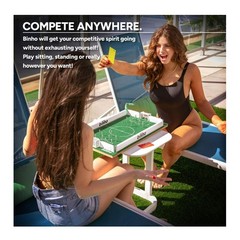 Binho Board Classic 2 Player Game with Turf Green Grass Material for Parties