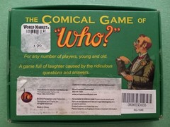 Heritage Toys And Games The Comical Game of “Who?” Retro Reproduction Cards