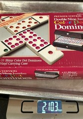 Cardinal Premier Double Nine Jumbo Color Dot Dominoes Set Vinyl Case NEW