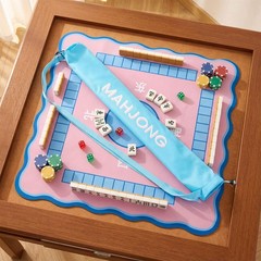 35 Inch Long Mahjong Mat Bag Cute Double Strapped Soft Polyester Drawstring M…