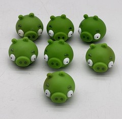 2012 Mattel Angry Birds Mega Fling Game Green Pig Replacement Piece Figure (ONE)