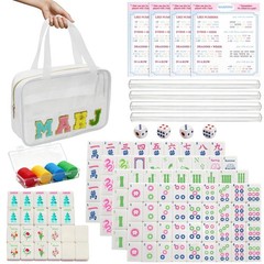 American Mahjong Game Set,Mahjong Set,Complete Tile Small, Multicolor