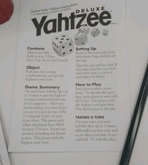 Yahtzee Deluxe Travel Edition 2003 Game Folio w/ Black Nylon Zip Case Road Trip