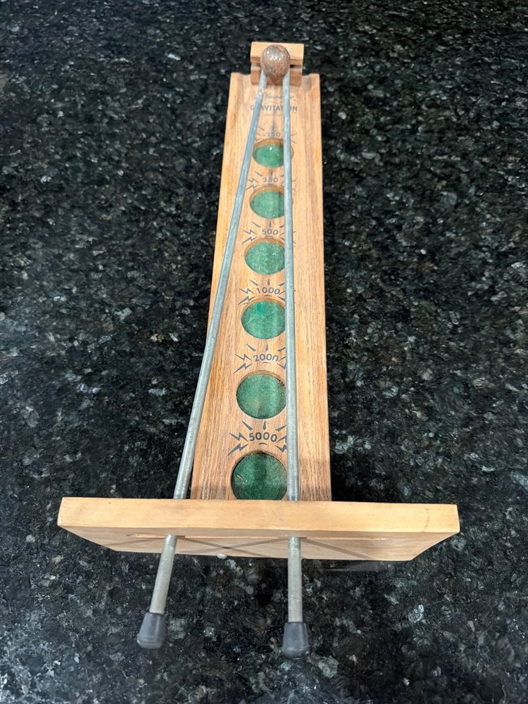 Vintage Pleasantime Gravitation Game Of Skill Wood Metal Original Ball Pacific