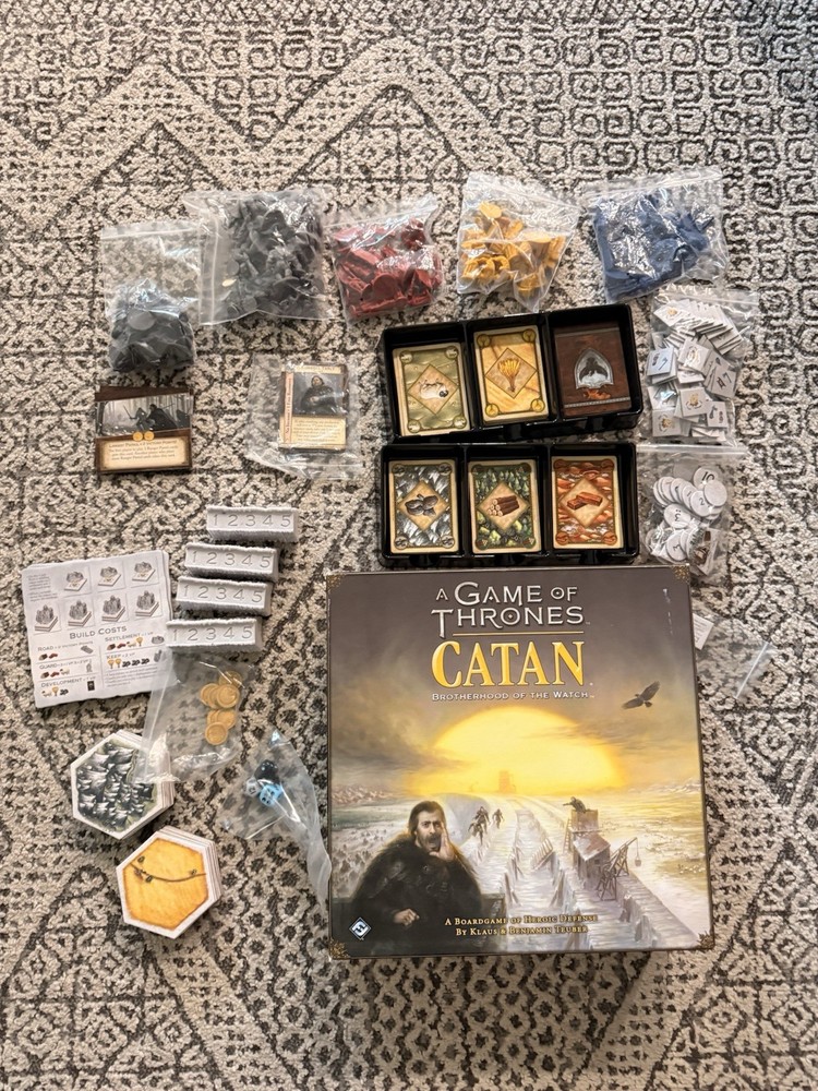 Game of Thrones Settlers of Catan Brotherhood of the Watch Board Game Complete