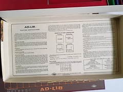 Vintage Game AD-LIB Crossword Board Game Ages 8 thru Adult by E.S. Lowe 1970