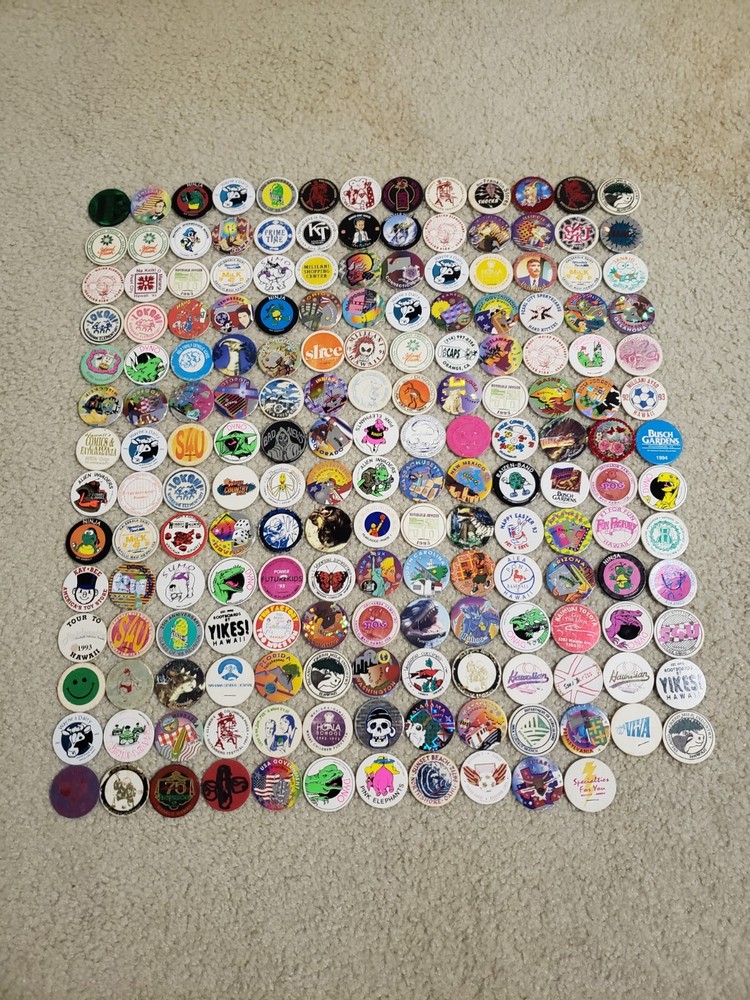 Vintage Loose Lot of 180 Pog Slammers Milk Caps 90’s