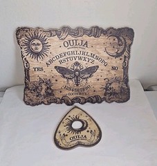 Vintage Style Wooden Ouija Board w/Planchette 7″ SMALL Spirit Board Halloween