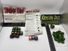 Zombie Dice, Zombie Dice 2 Double Feature & Cthulhu Dice Games Steve Jackson Lot