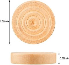 72 Pieces Wood Checkers 1.06 Inch Wooden Checkers Pieces Set with Stackable Ridg