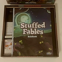 Stuffed Fables Adventure Book Game Complete W/Dice/Figures/4 Sealed Decks Z-Man