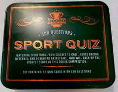 Championship Sport Quiz Game in Collectible Tin Box ~ 50 Cards ~ 100 Questions