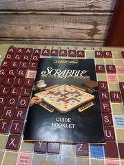 Vintage Scrabble Crossword Board Game Deluxe Rotating Turntable 1989 Complete