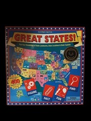 Great States Board Game: 400 Questions About US Geography – Play And Learn!