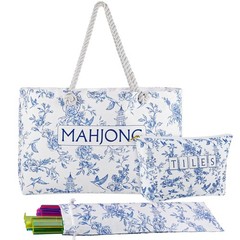 Empty Mahjong Bags Set for Tiles and Racks 24×13 Inch American Mahjong Carryi…