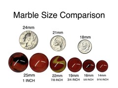 30 LARGE 1″ (25mm) Replacement Marbles Aggravation Board game Solid Color GLASS