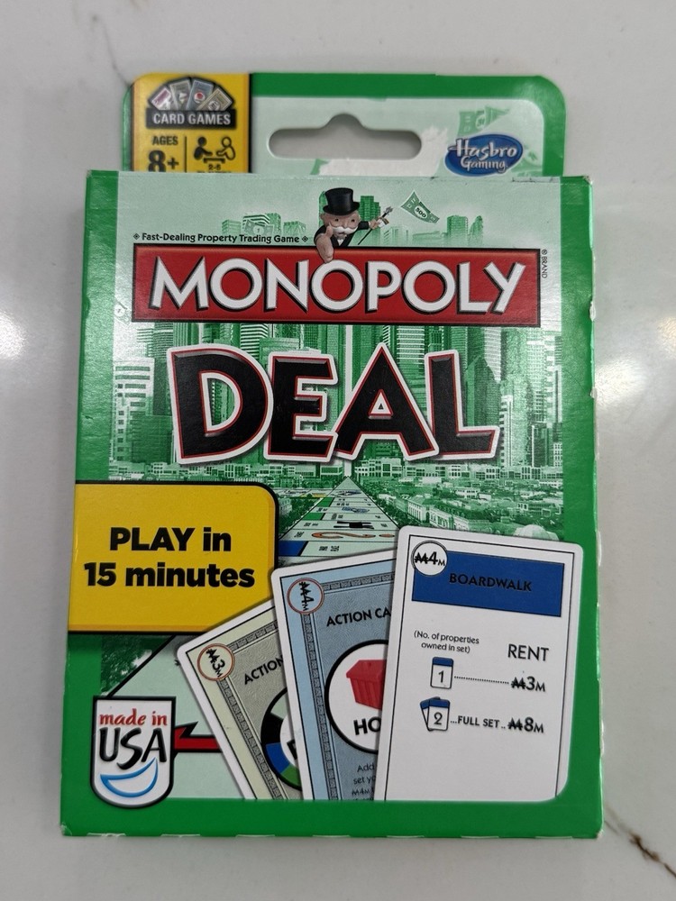 Hasbro Monopoly Deal Card Game, Quick Play in 15 mins. For 2-5 Players, Ages 8+