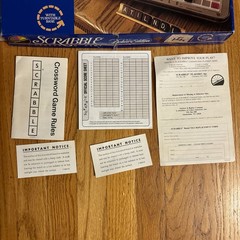 Scrabble Deluxe Rotating Turntable Board Game 1987-only 68 Letters and 3 trays