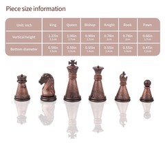 8Inch Mini Magnetic Travel Chess Set, Walnut-Style – Small Portable Pocket F