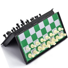 Magnetic Travel Chess Set with Folding Chess Board & 2Extra Queens & Convenience